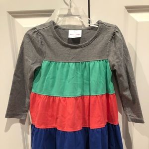 Hanna Andersson stripe dress, long sleeve. 90. EUC